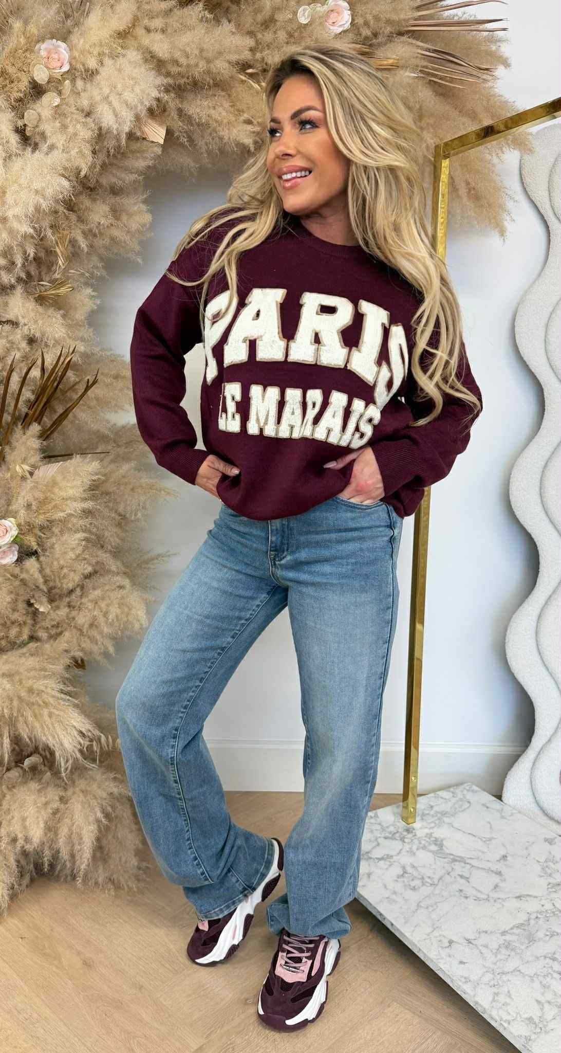 PARIS TEDDY SWEAT 829 BORDEAUX PARIS TEDDY SWEAT 829 BORDEAUX