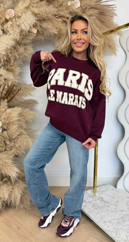 PARIS TEDDY SWEAT 829 BORDEAUX