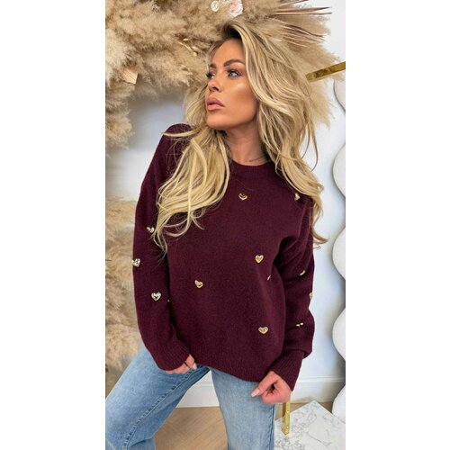 HEART SWEAT AM763 BORDEAUX HEART SWEAT AM763 BORDEAUX