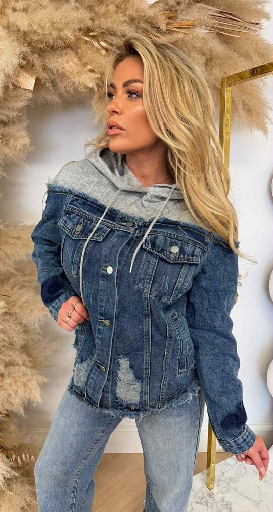 DENIM/HOODIE JACKET VJ610 DENIMBLUE