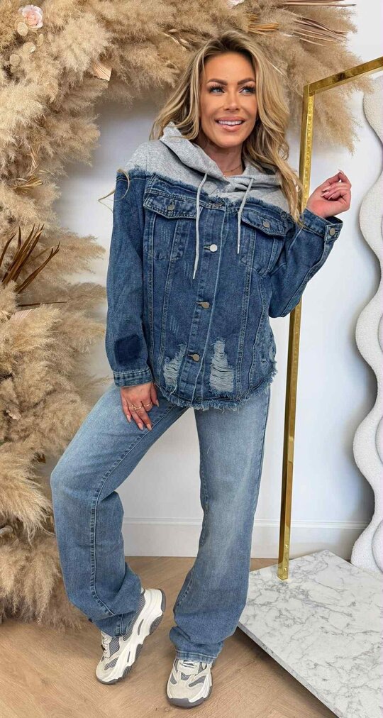 DENIM/HOODIE JACKET VJ610 DENIMBLUE