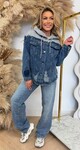 DENIM/HOODIE JACKET VJ610 DENIMBLUE