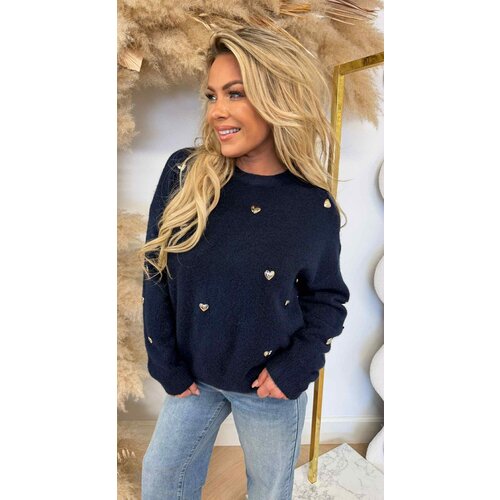 HEART SWEAT AM763 NAVY HEART SWEAT AM763 NAVY