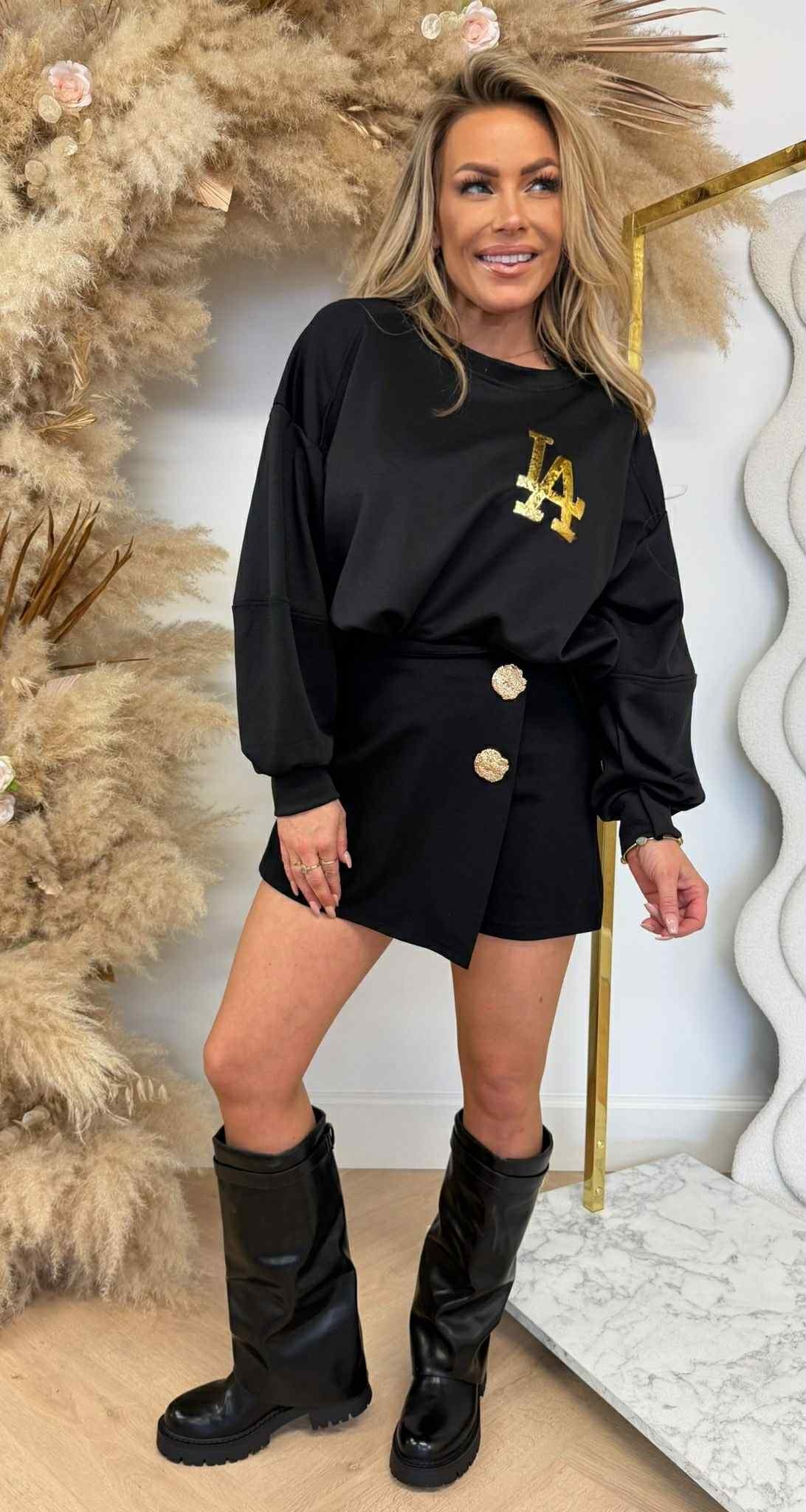 LA BASIC SWEAT BLACK LA BASIC SWEAT BLACK