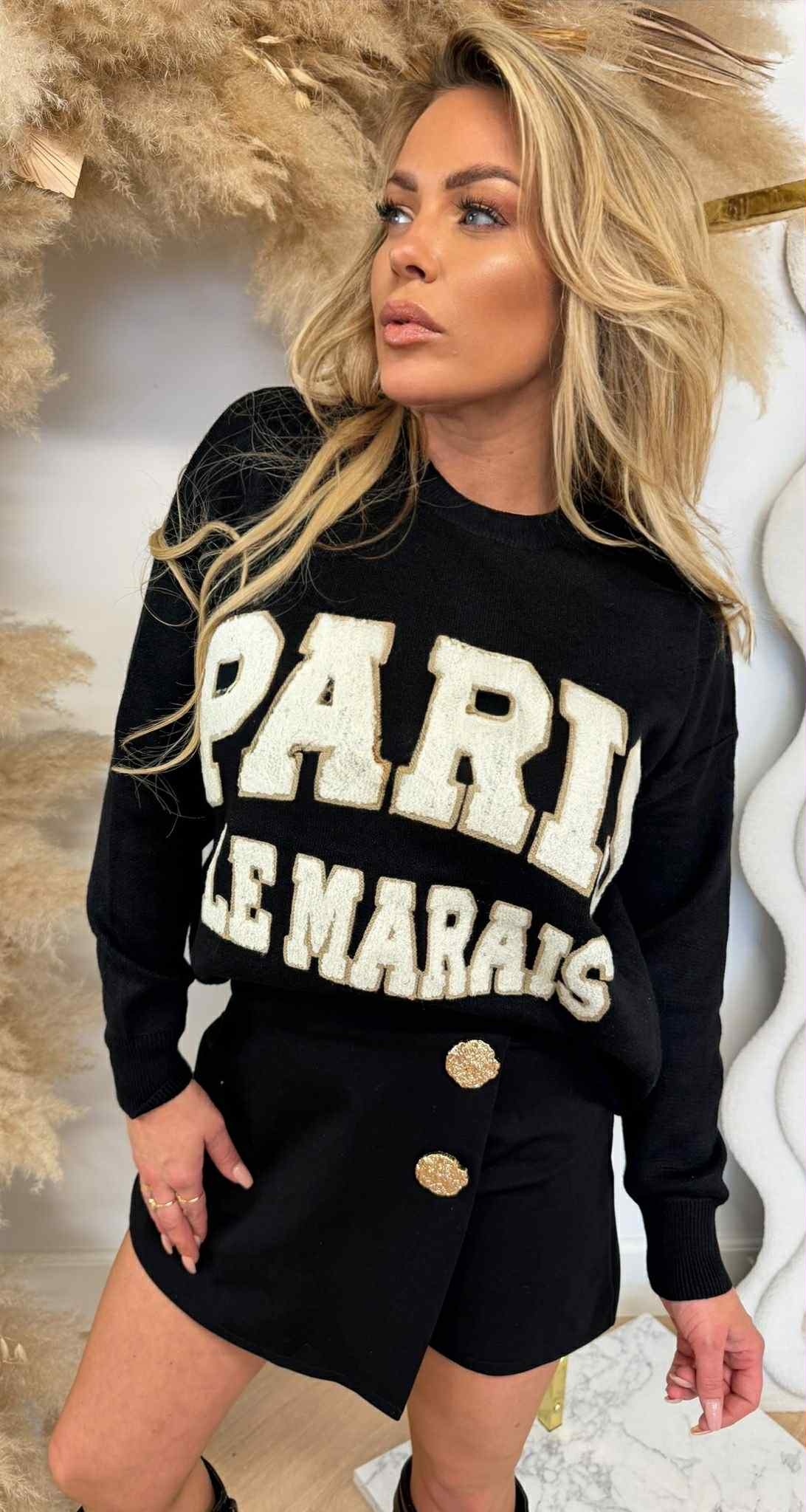 PARIS TEDDY SWEAT 829 BLACK PARIS TEDDY SWEAT 829 BLACK