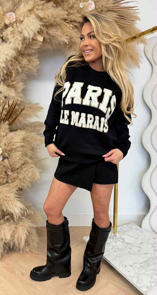 PARIS TEDDY SWEAT 829 BLACK