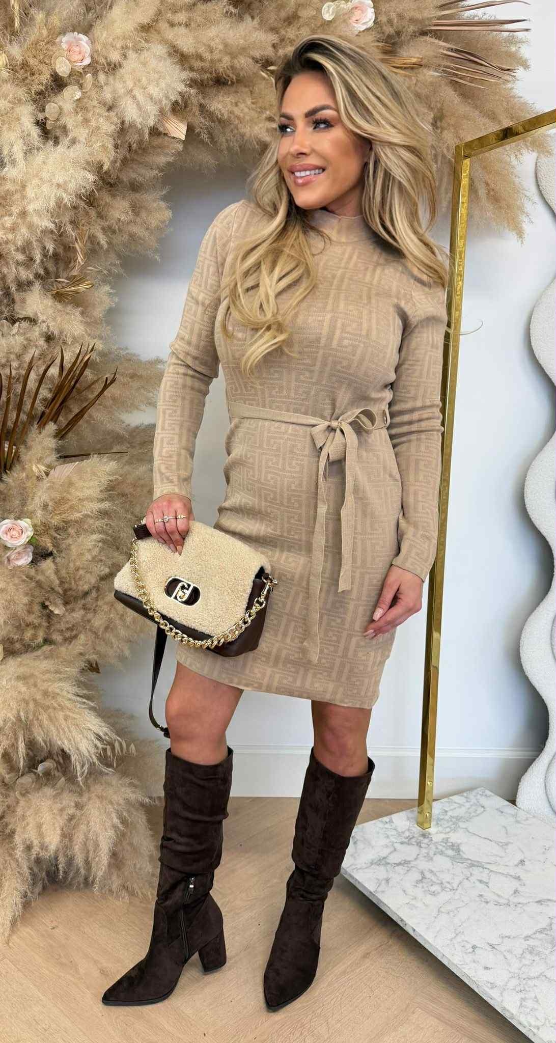 FENNIE LUS DRESS 9133 BEIGE