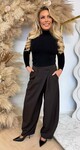 MILEY TURTLE BASIC RIB TOP 18002 BLACK