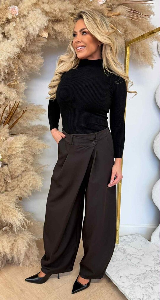 MILEY TURTLE BASIC RIB TOP 18002 BLACK