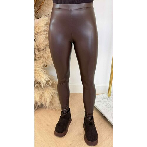 VEGAN LEATHER LOOK LEGGING 18001-50 CHOCO VEGAN LEATHER LOOK LEGGING 18001-50 CHOCO