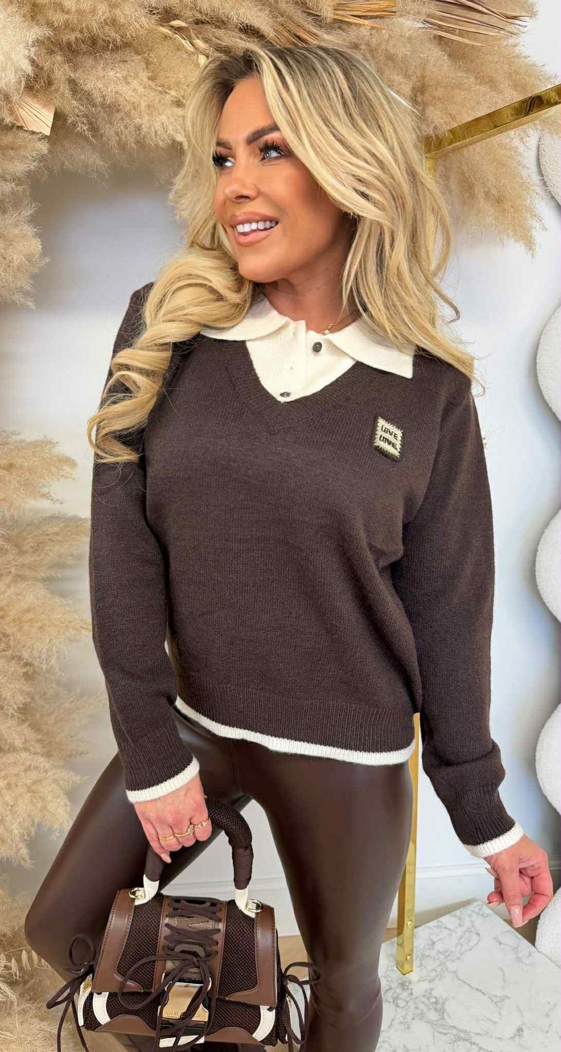 KRAAG LOVE LOVE SWEAT 811 CHOCO