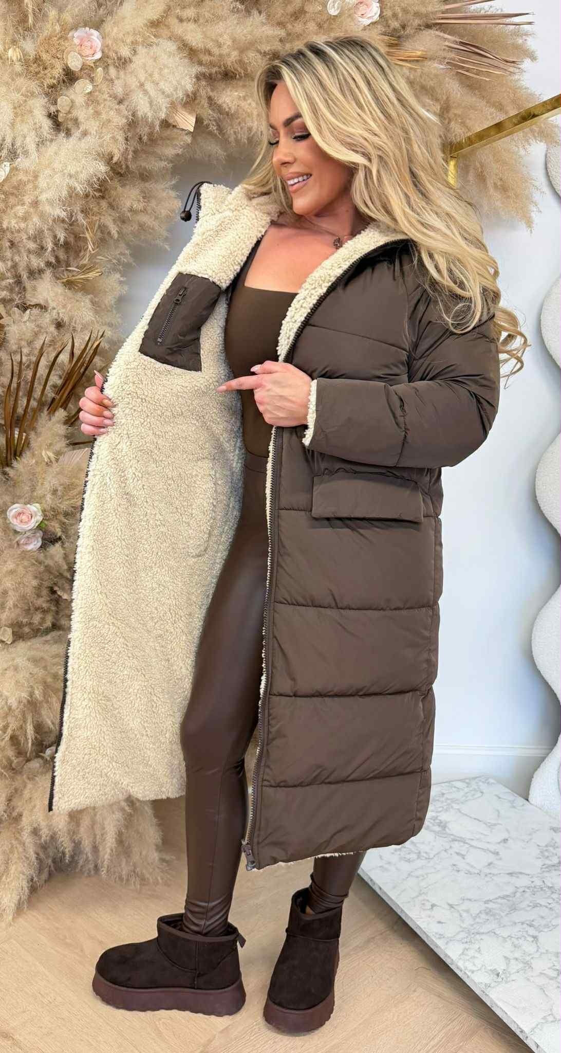 REVERSIBLE PUFFER/TEDDY WINTERJAS 8504 CHOCO