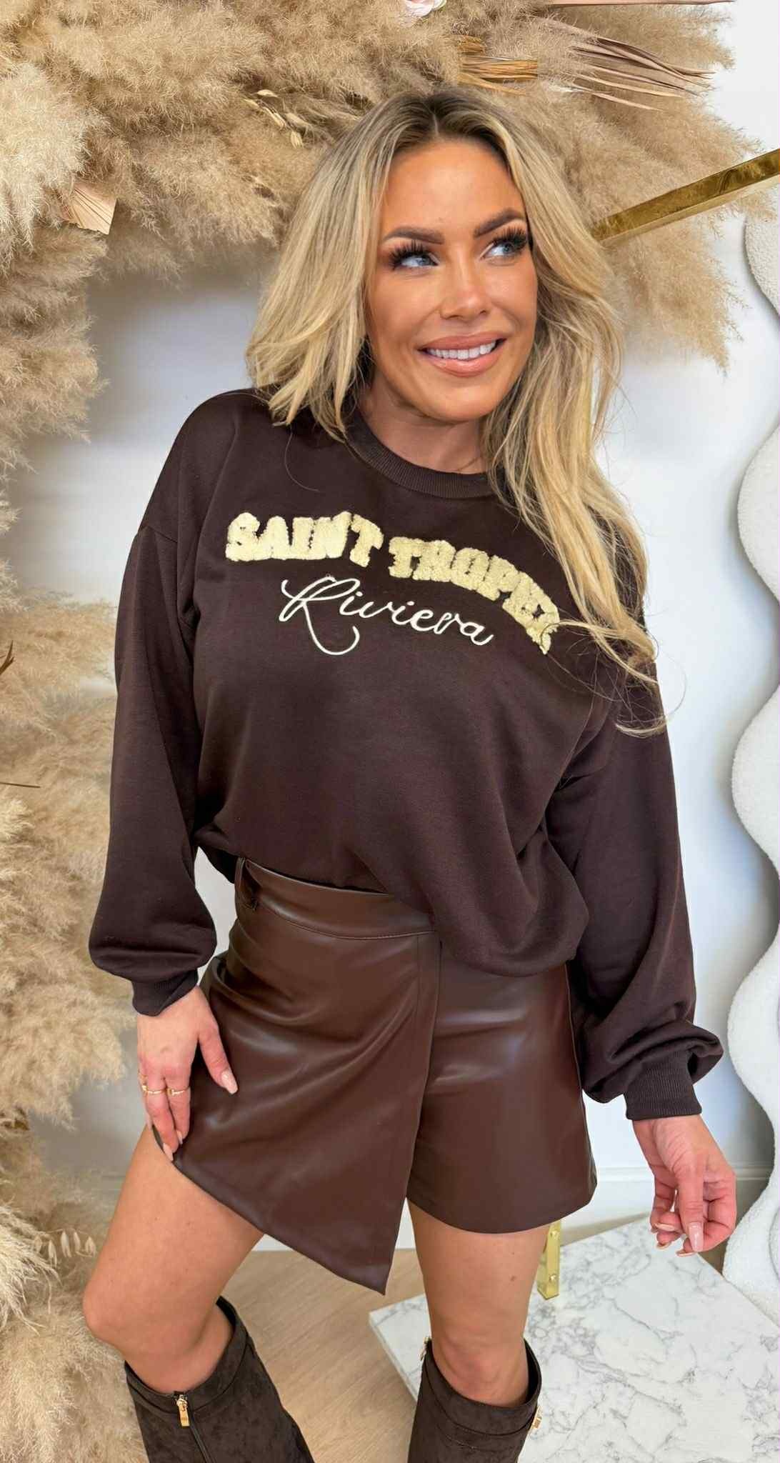 SAINT TROPEZ SWEAT 5308 CHOCO
