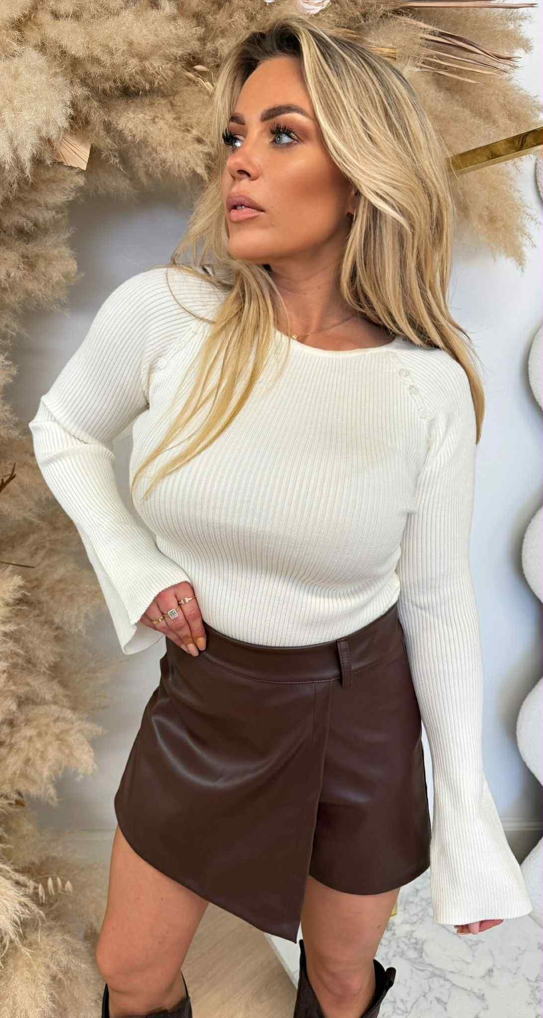 KNOOPJES FLAIR MOUW TOP 6867 OFFWHITE KNOOPJES FLAIR MOUW TOP 6867 OFFWHITE