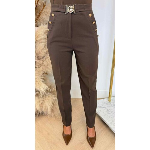BUTTON BELT PANTALON 933 CHOCO BUTTON BELT PANTALON 933 CHOCO