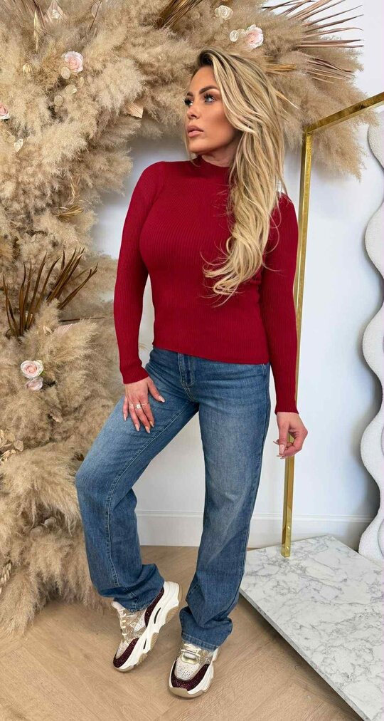 MILEY TURTLE BASIC RIB TOP 18002 CHERRYRED