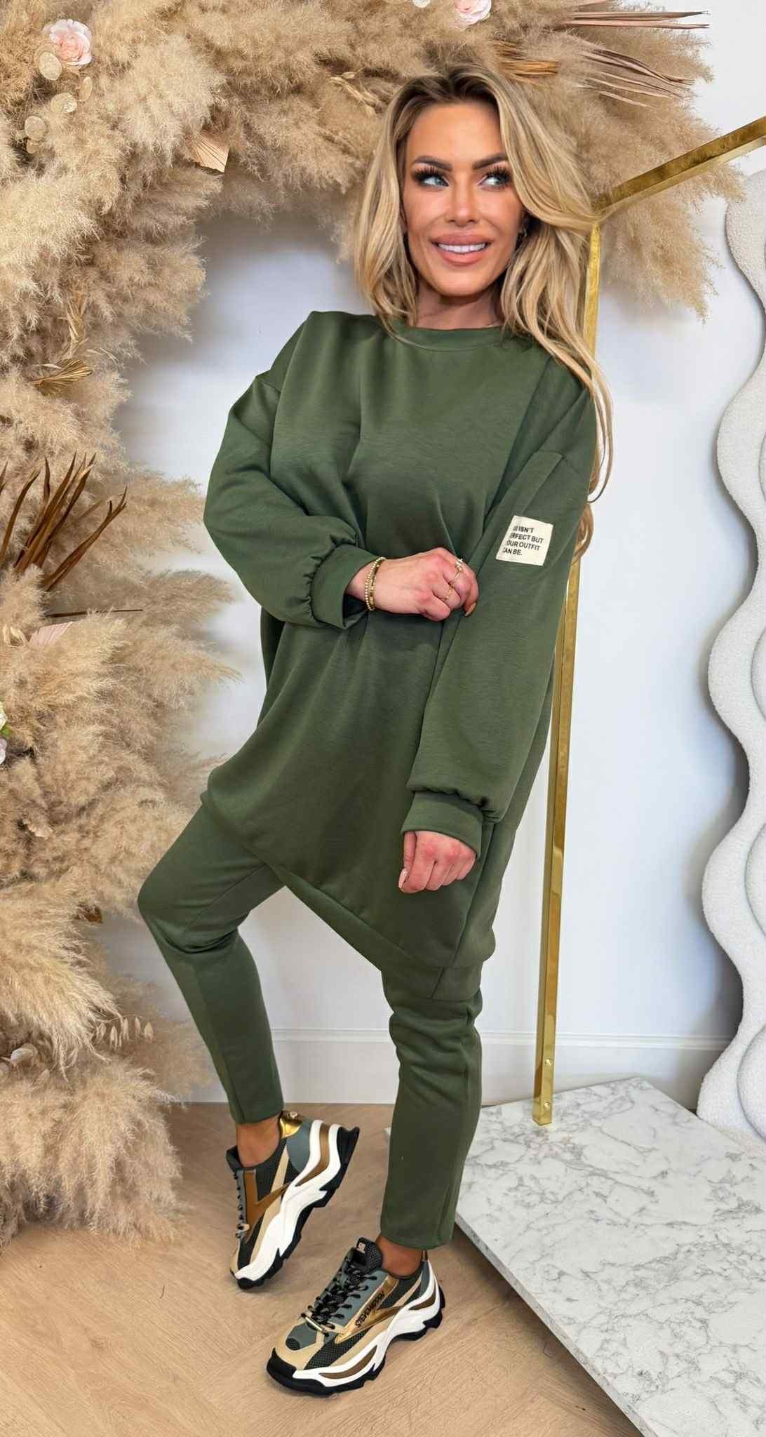 LIFE ISN'T PERFECT SET ARMYGREEN