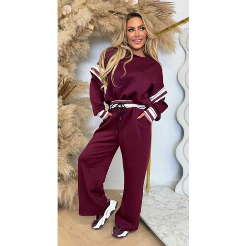 STRIPE COMFY SET BORDEAUX STRIPE COMFY SET BORDEAUX