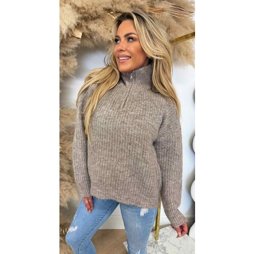 ZIP BASIC WINTER SWEAT 388122 TAUPE ZIP BASIC WINTER SWEAT 388122 TAUPE