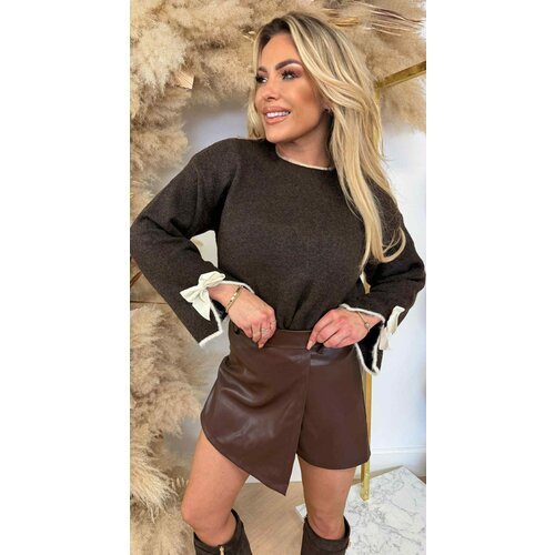 BOW SLEEVE SWEAT AM660 CHOCO BOW SLEEVE SWEAT AM660 CHOCO