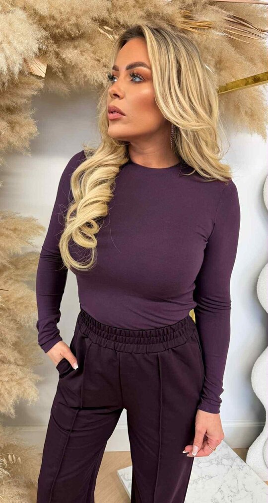 BY SWAN BASIC STRETCH SHIRT 9963 PURPLE/PLUM