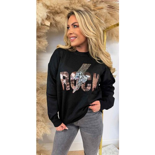 ACTIE ROCK SEQUIN SWEAT 10308 BLACK ACTIE ROCK SEQUIN SWEAT 10308 BLACK
