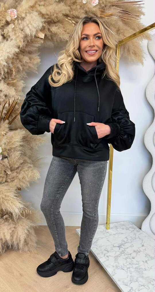 SHINY POFMOUW HOODIE 9186 BLACK