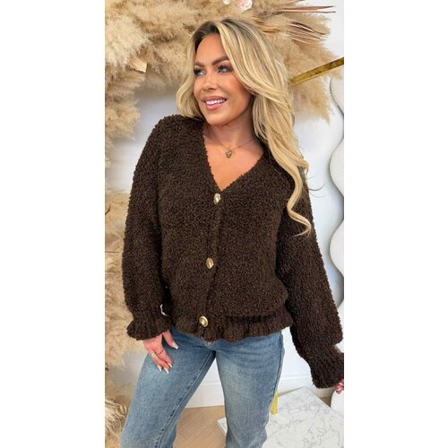 NIENKE TEDDY BUTTON VEST CHOCO NIENKE TEDDY BUTTON VEST CHOCO