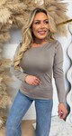 RIA BASIC STRETCH  TOP TAUPE