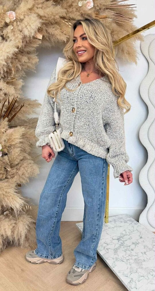 NIENKE TEDDY BUTTON VEST BEIGE