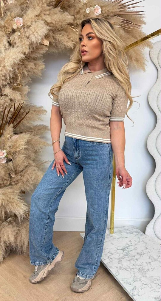 POLO KNITTED SHIRT R983 BEIGE