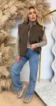 MUSTY TEDDY GILET CHOCO