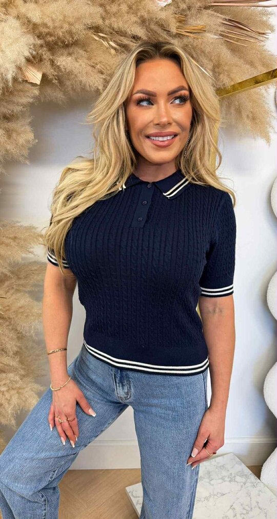 POLO KNITTED SHIRT R983 NAVY