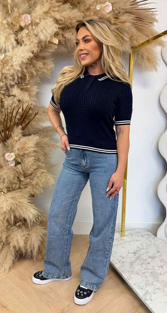 POLO KNITTED SHIRT R983 NAVY