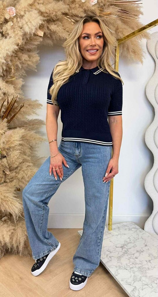 POLO KNITTED SHIRT R983 NAVY
