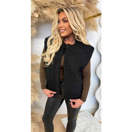 MUSTY TEDDY GILET BLACK