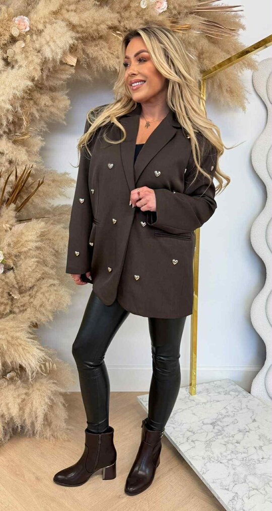 LUXURY HARTJES BLAZER L062 CHOCO