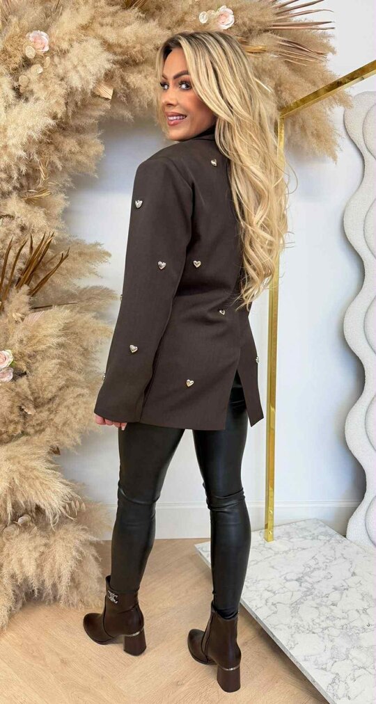 LUXURY HARTJES BLAZER L062 CHOCO