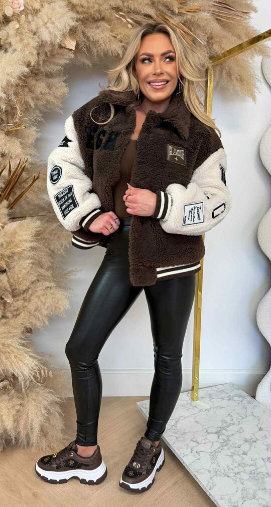 HIGH GLAMOUR TEDDY JACKET TT012 CHOCO