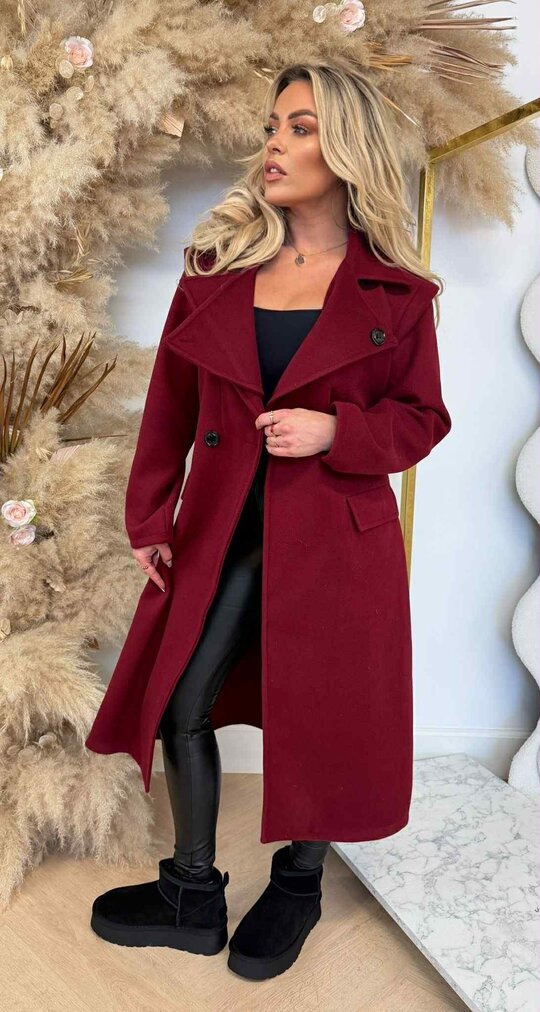 STEFIE LUS COAT BORDEAUX