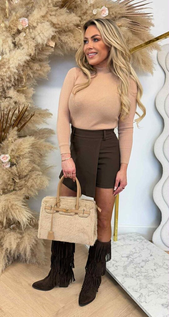 TURTLE BASIC RIB TOP 18002 TAUPE