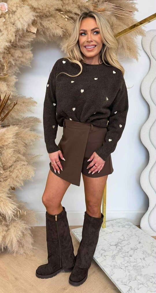 LOVE HARTJES SWEAT SH687 CHOCO