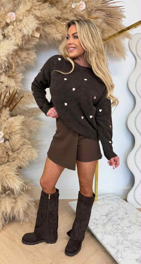 LOVE HARTJES SWEAT SH687 CHOCO