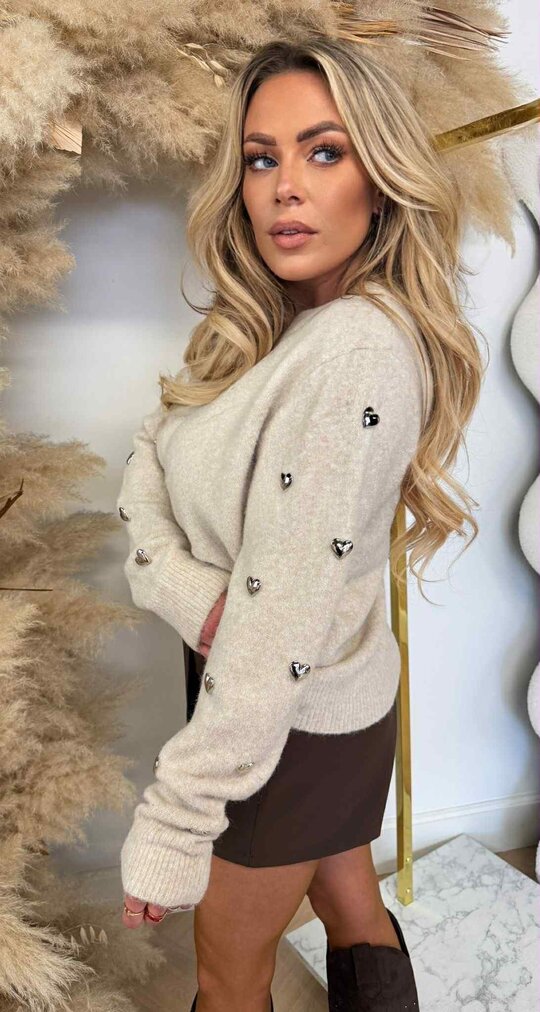 HARTJES SLEEVE SWEAT AM858 TAUPE