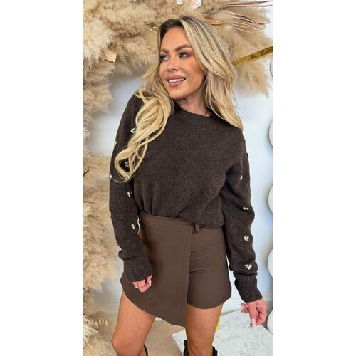 HARTJES SLEEVE SWEAT AM858 CHOCO HARTJES SLEEVE SWEAT AM858 CHOCO