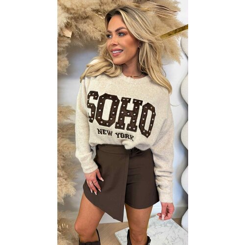 SOHO STUDS SWEAT AM862 TAUPE SOHO STUDS SWEAT AM862 TAUPE