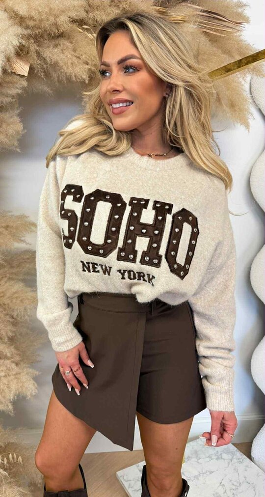 SOHO STUDS SWEAT AM862 TAUPE
