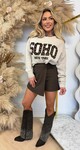SOHO STUDS SWEAT AM862 TAUPE