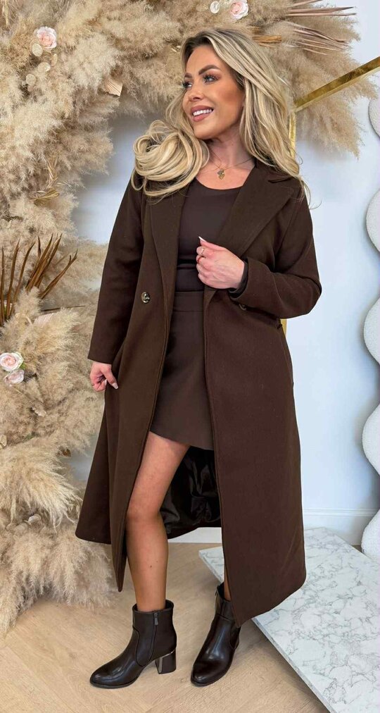LAURA VILT COAT CHOCO