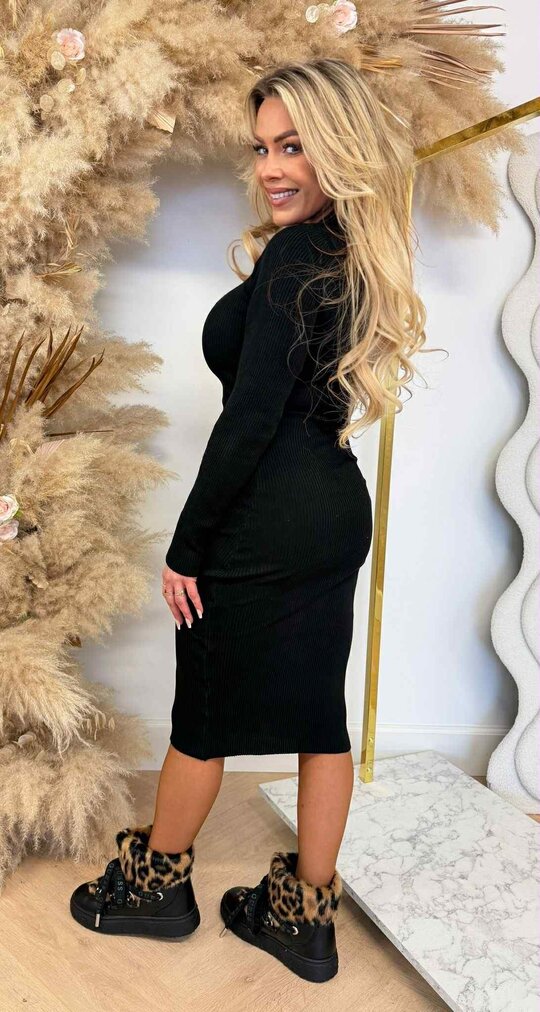 BASIC RIB DRESS 2006 BLACK